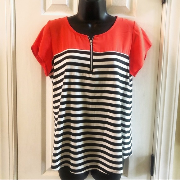 New Direction black & white zipper - Picture 1 of 8